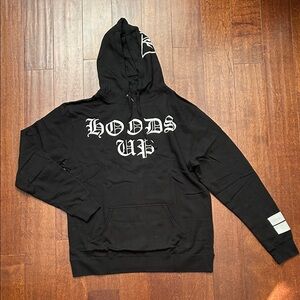 Hoods Up Men's Black Graphic Hoodie, Size XL, NWOT